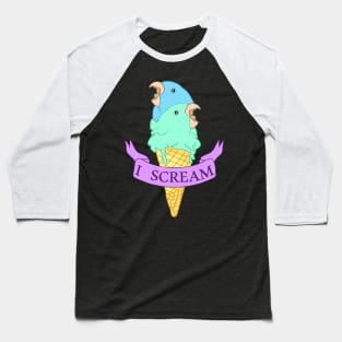 I scream Ice cream Blue and Turquoise parrotlet Baseball T-Shirt